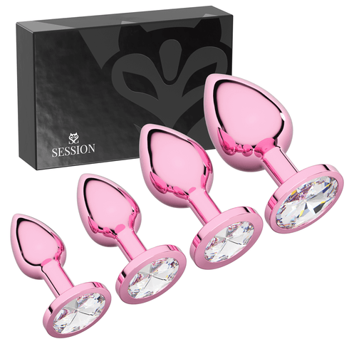 Metal Butt Plug Set (Circle-Shaped Charm)